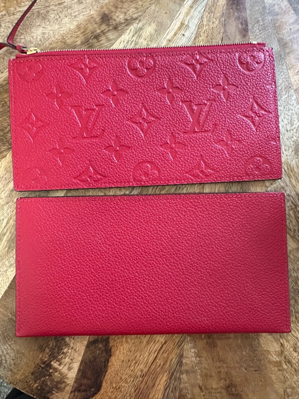 Authentic LV Félicie Pochette Monogram Empreinte - Red w/ Both Inserts - Picture 13 of 15